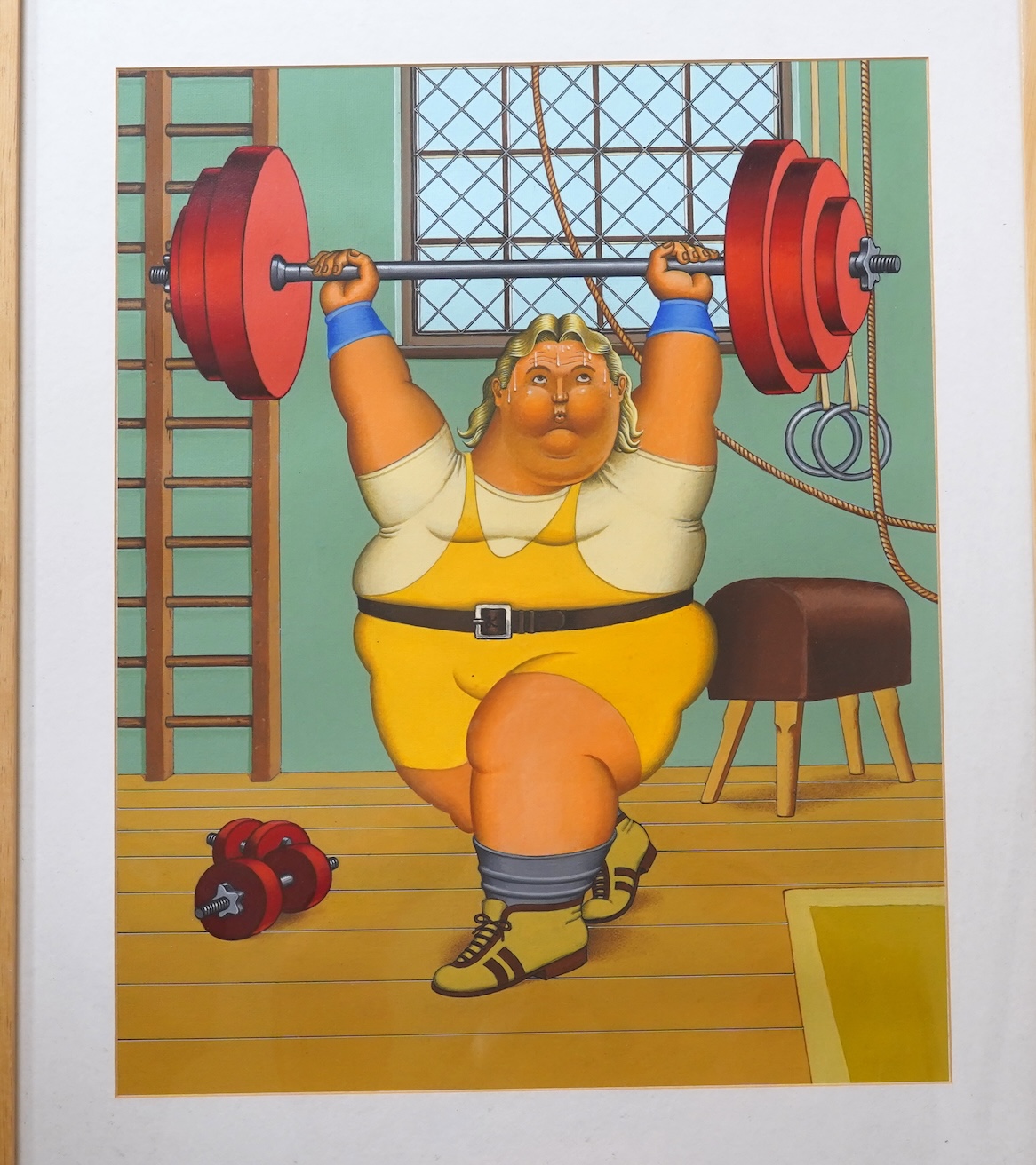 Ken Laidlaw (b.1945), Surreal composition, Musical notes and an ear, monogrammed, oil, 24 x 32cm
